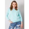 FiatalDivat Oversize pulóver Charliza, patent feliratokkal, mentol