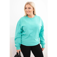 FiatalDivat Pamut oversize pulóver kerek nyakkivágással HIT04 menta színű