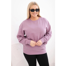 FiatalDivat Pamut oversize pulóver kerek nyakkivágással HIT04 ódon rózsaszín modell