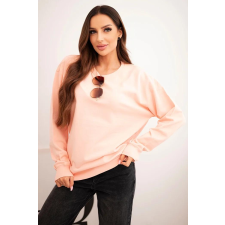 FiatalDivat Pamut pulóver kapucni nélkül HIT03 rózsaszín női pulóver, kardigán