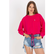 FiatalDivat Pulóver mellkasi zsebbel és fűzős 06632 fukszia modell