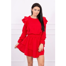 FiatalDivat Ruha fodrokkal modell 66047 piros munkaruha