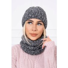 FiatalDivat Szett - női sapka + kéménysál K153 fekete női sapka