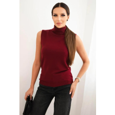 FiatalDivat Ujjatlan garbós blúz ZS8182 bordó blúz
