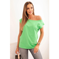 FiatalDivat Váll nélküli blúz, 69099-es modell, zöld