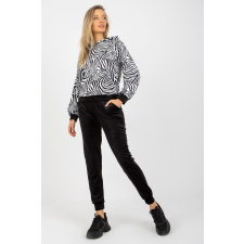 FiatalDivat Velúr tréningruha szett zebra motívummal modell 41001 fehér+fekete női edzőruha