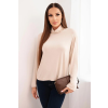 FiatalDivat Viskóz garbós, hosszú ujjú blúz IT110 modell, bézs színben