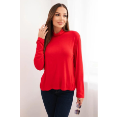FiatalDivat Viskóz garbós, hosszú ujjú blúz IT110 modell piros színben