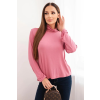 FiatalDivat Viszkóz garbós, hosszú ujjú blúz IT110 modell, óarany rózsaszín