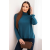 FiatalDivat Viszkóz garbós, hosszú ujjú blúz IT110 modell sötét türkiz színben