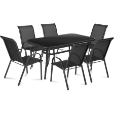 Fieldmann Comfort Steel Black 6+1 kerti bútor, készlet kerti bútor