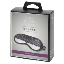 Fifty Shades of Grey Fifty Shades Play Nice - szatén szemtakaró (fekete-ezüst) erotikus ajándék