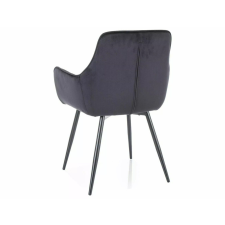  Fig Velvet Geometrikus Bársony Étkezőszék Fekete Matt Vázzal bútor