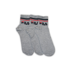 Fila Fila unisex pamut zokni - rövid állású zokni - bordázott szár - 3 pár - szürke - 43-46