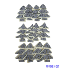  Filc fenyőfa szett - Szürke dekorációs kellék