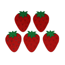  Filcfigura - Eper közepes | 5 darabos csomag dekorációs kellék