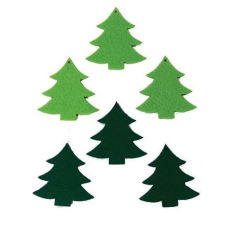 Filcfigura - Fenyő síma (6 db/cs, átm. kb.: 6cm) dekorációs kellék
