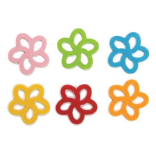 Filcfigura - Ötszirmú virág (6 db/cs, átm. kb.: 6cm) filc