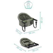 Fillikid etetőszék asztali - Flexi 398-37 zöld melanzs etetőszék