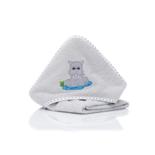  Fillikid kapucnis törölközõ 75x75 víziló szürke 1032-17 lakástextília