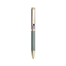 FILOFAX Golyóstoll, 1,0 mm, arany színű klip, pasztell színű tolltest, FILOFAX \"Norfolk\", fekete toll