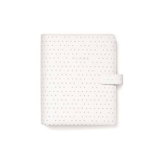 FILOFAX Kalendárium, gyűrűs, betétlapokkal, A5, FILOFAX Moonlight , fehér gyűrűskönyv