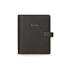 FILOFAX Kalendárium, gyűrűs, betétlapokkal, A5, FILOFAX "Moonlight", fekete gyűrűskönyv