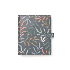 FILOFAX Kalendárium, gyűrűs, betétlapokkal, A5, FILOFAX "Botanical", sötétkék gyűrűskönyv