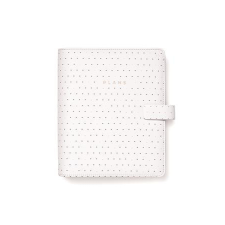 FILOFAX Kalendárium, gyűrűs, betétlapokkal, A5, FILOFAX "Moonlight", fehér gyűrűskönyv