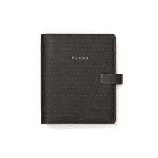 FILOFAX Kalendárium, gyűrűs, betétlapokkal, A5, FILOFAX "Moonlight", fekete naptár, kalendárium