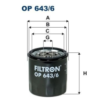Filtron Olajszűrő FILTRON OP 643/6 olajszűrő