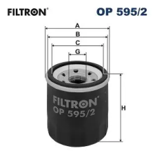 Filtron olajszűrő OP 595/2 autóalkatrész