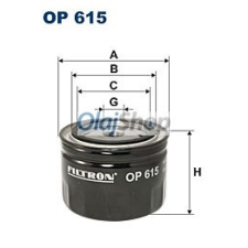 Filtron Olajszűrő (OP 615) olajszűrő