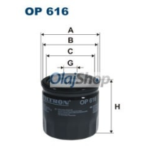 Filtron Olajszűrő (OP 616) olajszűrő