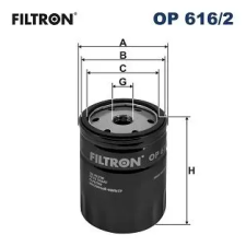 Filtron olajszűrő OP 616/2 autóalkatrész