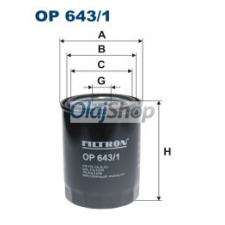 Filtron Olajszűrő (OP 643/1) olajszűrő