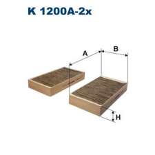 Filtron Szűrő, utastér levegő FILTRON K 1200A-2x levegőszűrő