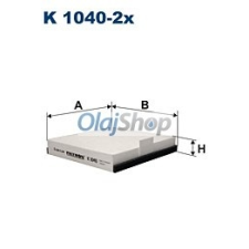 Filtron Utastérszűrő (K 1040-2X) pollenszűrő