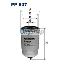 Filtron Üzemanyagszűrő (PP 837) üzemanyagszűrő