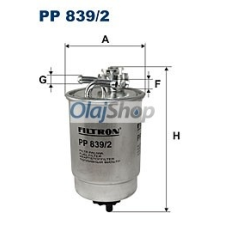 Filtron Üzemanyagszűrő (PP 839/2) üzemanyagszűrő