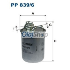 Filtron Üzemanyagszűrő (PP 839/6) üzemanyagszűrő