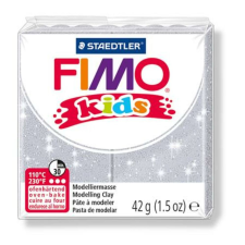 FIMO Gyurma, 42 g, égethető, FIMO Kids, glitteres ezüst (FM8030812) süthető gyurma