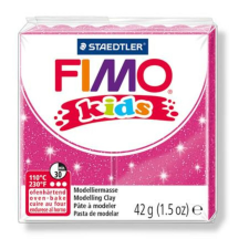 FIMO Gyurma, 42 g, égethető, FIMO Kids, glitteres rózsaszín (FM8030262) süthető gyurma