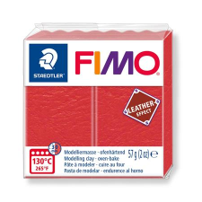 FIMO Gyurma, 57 g, égethető, "Leather Effect", dinnyepiros (FM8010249) (FM8010249) süthető gyurma