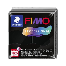 FIMO Gyurma, 57 g, égethető, "Professional", fekete (FM80409) (FM80409) süthető gyurma