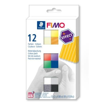 FIMO Gyurma, készlet, 12x25 g, égethető, "Effect Colours", 12 különböző szín süthető gyurma