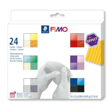 FIMO Gyurma, készlet, 24x25 g, égethető, FIMO Effect Colours 24 különböző szín (FM8013C241) süthető gyurma