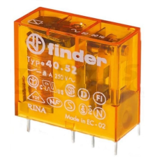 Finder 40.52.8.230 relé 230VAC 2 váltó 8A villanyszerelés