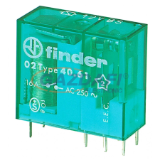 Finder 40.61.6.006.0000 Bistabil printrelé, 1 váltóérintkező,16A villanyszerelés