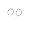 Fine Silver AG123735 - Ezüst karika fülbevaló pár sorompó zárral